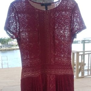 BCNG Maxaxria maroon quilted dress